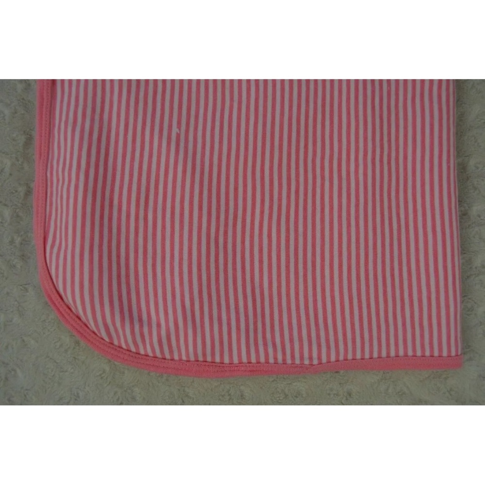 HB Hudson Baby Pink Stripes Baby Blanket Single Ply Thin Jersey Knit Swaddle